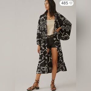 Long sleeve graphic duster from Anthropologie